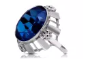 Sterling silver 925 Sapphire Ring Vintage craft vrc043s
